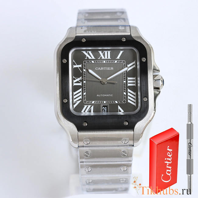 Cartier Sabtis De Steel Adlc Grey Dial Black - 1