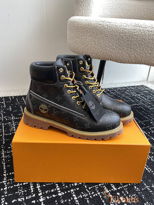 Louis Vuitton LV x Timberland 6-In High End Ankle Boot Black - 1