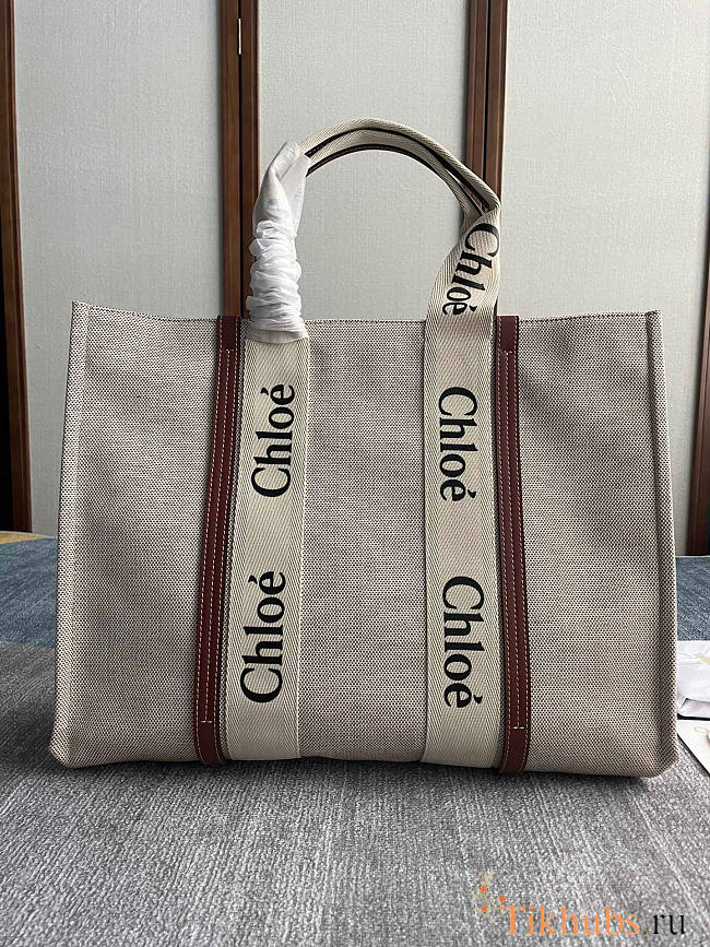 Chloe Large Woody Brown Tote Bag 45x33x13cm - 1