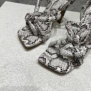 Bottega Veneta Snakeskin Print Leather Jimbo Sandals 10cm - 4