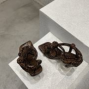 Bottega Veneta Snakeskin Print Leather Brown Jimbo Sandals 10cm - 2