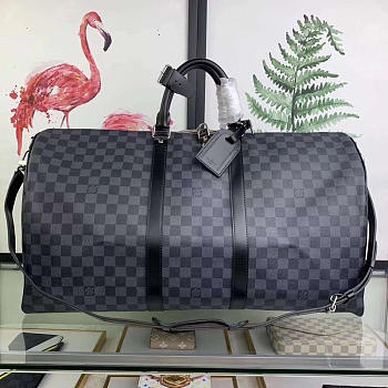 Louis Vuitton LV Keepall Bandouliere Damier Graphite 55x29x23cm