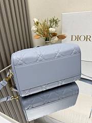 Dior Groove 25 Bag Blue Macrocannage Calfskin 25 x 19 x 16 cm - 5