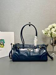 Prada Medium Leather Handbag Blue 32x15.5x12cm - 1