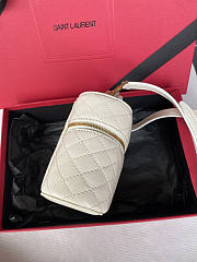 YSL Gaby Mini Vanity Bag White 18x11x6.5cm - 4