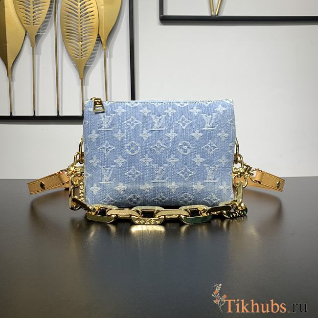 Louis Vuitton LV Coussin BB Light Blue Denim Bag 21x16x7cm - 1