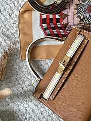 Hermes Kelly Brown White Gold Epsom 19cm - 3