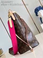 Louis Vuitton LV Neverfull With Strap Pink Monogram 31x28x14cm - 4