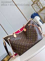 Louis Vuitton LV Neverfull With Strap Pink Monogram 31x28x14cm - 3