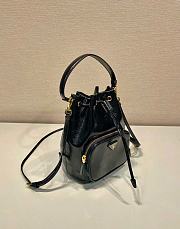 Prada Bucket Bag Black Leather 23x18x12cm - 6