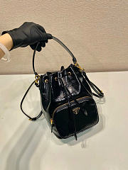 Prada Bucket Bag Black Leather 23x18x12cm - 5