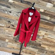 Max Mara Red Wrap Coat - 3