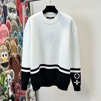 Louis Vuitton LV White Black Sweater