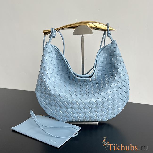 Bottega Veneta Large Sardine Top Handle Bag Blue 39x31x12cm - 1