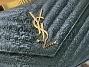 YSL Envelope Chain Wallet Dark Green Gold Hardware 22.5x14x4cm - 2