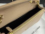 YSL Woc Wallet Chain Bag Beige Gold 19cm - 6