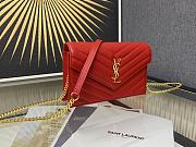 YSL Woc Wallet Chain Bag Red Gold 19cm - 4