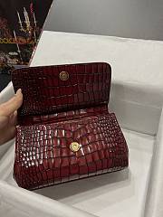 Dolce & Gabbana Sicily Handbag Red Crocodile 20cm - 2