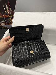 Dolce & Gabbana Sicily Handbag Black Crocodile 20cm - 6