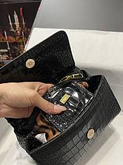 Dolce & Gabbana Sicily Handbag Black Crocodile 20cm - 4