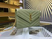 YSL Woc Wallet Chain Bag Green Gold 19cm - 4