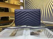 YSL Woc Wallet Chain Bag Blue Gold 19cm - 3