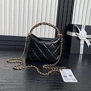 Chanel Clutch With Chain Shiny Lambskin Gold Black 18.5cm - 5