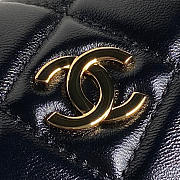 Chanel Clutch With Chain Shiny Lambskin Gold Black 18.5cm - 4