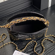 Chanel Clutch With Chain Shiny Lambskin Gold Black 18.5cm - 2