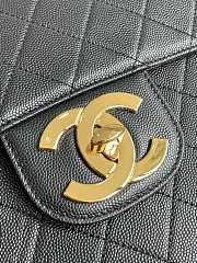 Chanel Jumbo Flap Bag Black Caviar Gold 30x21x8cm - 4