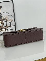 Chanel Jumbo Flap Bag Brown Lambskin Gold 30x21x8cm - 5