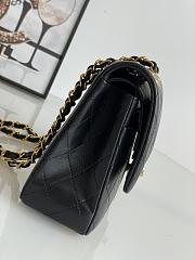 Chanel Vintage Flap Bag Black Lambskin Gold 26cm - 5