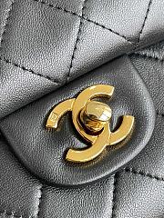 Chanel Vintage Flap Bag Black Lambskin Gold 26cm - 4