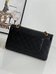 Chanel Vintage Flap Bag Black Lambskin Gold 26cm - 3