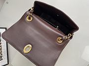 Chanel Flap Bag Brown Lambskin Gold 25x20x9cm - 6