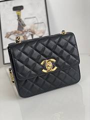 Chanel Flap Bag Black Caviar Gold 25x20x9cm - 1