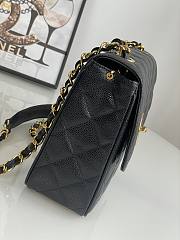 Chanel Flap Bag Black Caviar Gold 25x20x9cm - 4