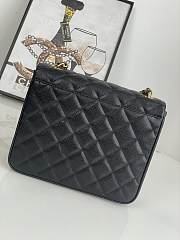 Chanel Flap Bag Black Caviar Gold 25x20x9cm - 3
