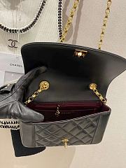 Chanel Diana Flap Bag Black Lambskin Gold 20cm - 5