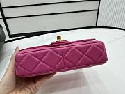 Chanel Classic Flap Bag Leather Pink 20x13x4.5cm - 4