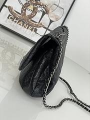 Chanel Vintage Flap Bag Black Caviar silver 30x18x4cm - 4