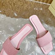 Jimmy Choo Clovis Flat Satin Crystal Flats Pink - 2