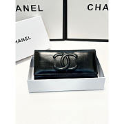 Chanel CC Long Bifold Wallet Black 19x10cm - 1