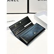 Chanel CC Long Bifold Wallet Black 19x10cm - 2