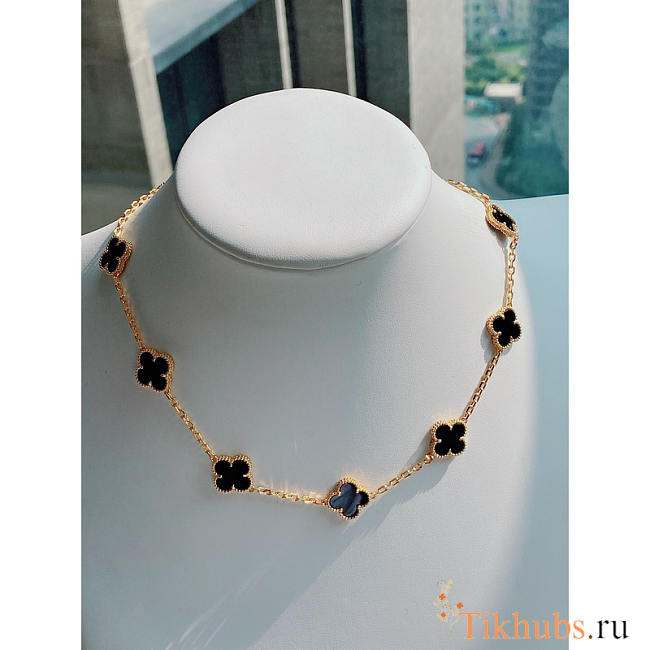 Van Cleef & Arpels Vintage Alhambra Necklace Black  - 1