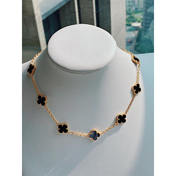 Van Cleef & Arpels Vintage Alhambra Necklace Black 