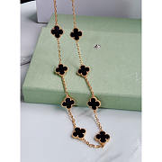 Van Cleef & Arpels Vintage Alhambra Necklace Black  - 4