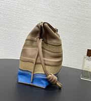 Loewe Medium Flamenco Clutch Beige Caribbean Blue 30x24.5x10cm - 3