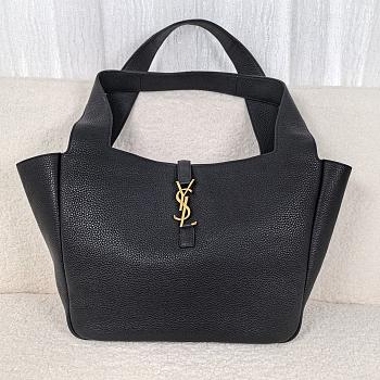 YSL LE 5 À 7 Bea Grained Leather Black 50x28x18cm