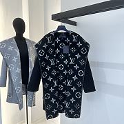 Louis Vuitton LV Black Hooded Wrap Coat - 2